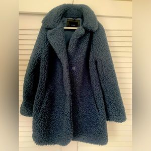 Lucky Brand Teddy Coat Women’s Large Blue